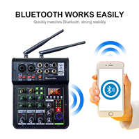 Console de mixage audio Green Audio GAX-450B avec amplificateur rechargeable 300 watts pour groupe et usage domestique