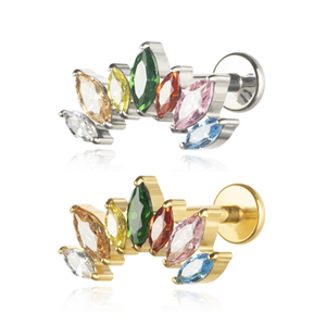 G23 Titan Mũi <span class=keywords><strong>Stud</strong></span> Tai <span class=keywords><strong>Stud</strong></span> Bán Buôn Phong Cách Piercing Đồ Trang Sức Inlay Zircon Vòng Bụng Thời Trang Cơ Thể Đồ Trang Sức Phù Hợp Như Một Món Quà - Product Image 1