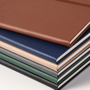 สมุดโน๊ตหนังเทียมสีดำแบบเรียบลายจุดพร้อมสายรัดสมุดบันทึกปกแข็งสำหรับนักเรียนสำนักงาน - Product Image 3