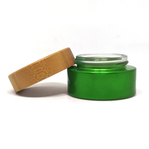 Bocaux en verre vides personnalisés pour les soins de la peau et les cosmétiques, 100 ml/50 ml/30 ml, bocaux à large ouverture en ambre/noir/transparent avec couvercle en bambou, capacité 50 g/30 g - Product Image 3