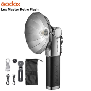 <span class=keywords><strong>Flash</strong></span> pour appareil photo Godox Lux <span class=keywords><strong>Master</strong></span> Retro TTL HSS avec écran tactile, synchronisation sans fil, batterie intégrée, système sans fil 2.4G compatible X - Product Image 1