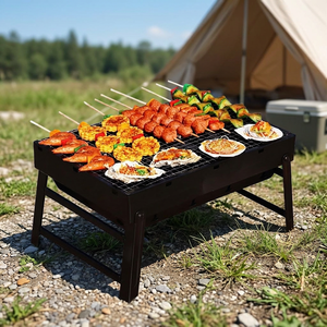 Barbecue Zibo en acier noir sans fumée, multifonctionnel, pliable, portable, pour l'extérieur - Product Image 1