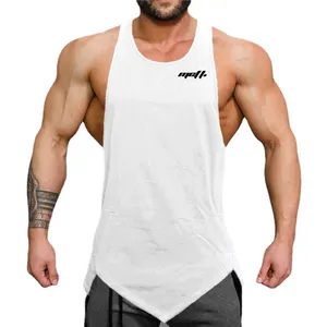 Custom Gym Sleeveless Men Workout cotton Running Singlet Men Fitness Clothes High Quality Plain Color Men's Clothings