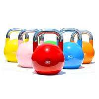 Pesas Rusas Clásicas de Acero con Código de Color para Gimnasio, Uso Comercial, Portátiles, de 4-32 kg, para Levantamiento de Pesas, Gratis