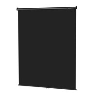RAUBAY Écran rétractable noir - Polyester résistant aux plis, anti-reflets, 59,8" x 86,6", pliable, montage mural, fond d'écran