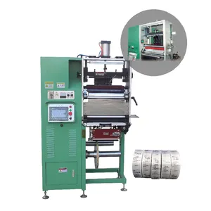 Ultrasonic automatic high speed labell cutting sealed edge fabric tab slitting machine