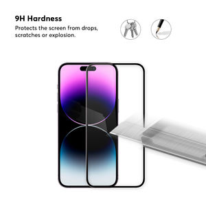 Nhà Máy Tùy Chỉnh 10H Đầy Đủ Bìa Tempered Glass Bảo Vệ Màn Hình Cho Iphone Tempered Glass Bảo Vệ Màn Hình 16 15 14 Pro Max - Product Image 4