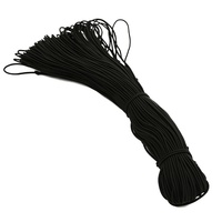 Bande élastique noire en polyester haute élasticité de 1 à 12 mm, couleur unie, pour sacs, en stock chez le fabricant, échantillon en 7 jours, fabriqué en Chine