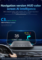 Lancol C3 Affichage tête haute (HUD) automobile de haute qualité avec prise en charge OBD, Wi-Fi intégré, navigation Plug&Play, Google Maps