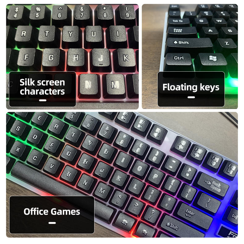 Factory Custom Computer Gaming Keyboard and Mouse Combos with LED ...