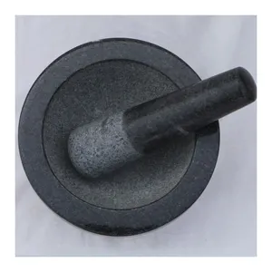 Factory Direct Sale Capsicum 16*8cm Kitchen Stone Natural Polished Spice Granite Mortar Pestle
