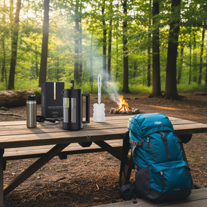 Cafetière à piston DB 12oz sans BPA, verre résistant à la chaleur, design minimaliste, portable pour le camping - Product Image 2