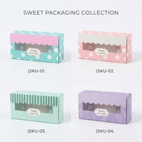 Boîte d'emballage personnalisée en papier kraft écologique et recyclable pour pâtisseries et snacks, boîte cadeau exquise avec fenêtre, impression quadricolore pour produits de boulangerie