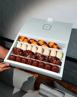 Boîte d'emballage de dessert personnalisée pour la date, emballage de luxe pour la date, boîte en papier pour chocolat, boîte à emporter pour pâtisserie, baklava, gâteau, boulangerie