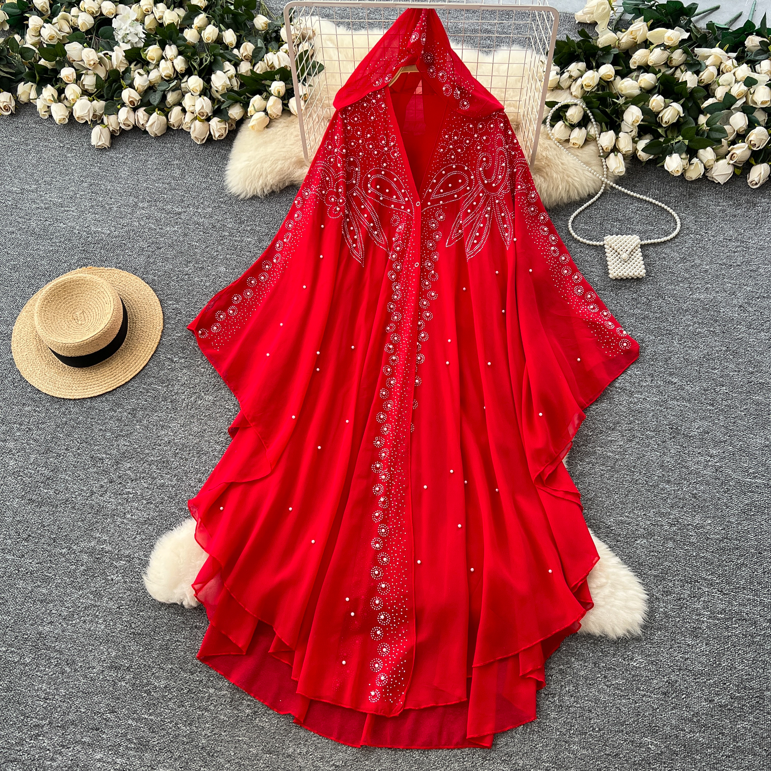 Summer Hooded Collar Asymmetric Casual Midi Dress For Women Empire Beaded Shift Mesh Dress| Alibaba.com Summer Hooded Collar Asymmetric Casual Midi Dress For Women Empire Beaded Shift Mesh Dress| Alibaba.com