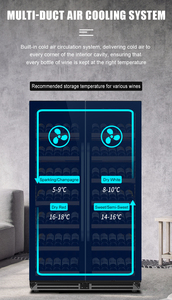 Enfriador de Vino Moderno para el Hogar Jiufu, Gabinete Refrigerador con Compresor, Enfriamiento de Doble Zona, Estantes de Almacenamiento Ajustables, Refrigerador Jf-830d de Doble Zona - Product Image 6