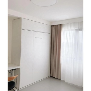 Estantería de pared oculta multifuncional, armario de cama Murphy, librería giratoria para una utilización óptima del espacio, cama Murphy de tamaño King - Product Image 5
