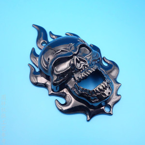 3D <b>Skull</b> Metal Bottle Opener Zinc Alloy Black Nickel Wall Mounted Home <b>Decor</b> Durable Gift - Product Image 1