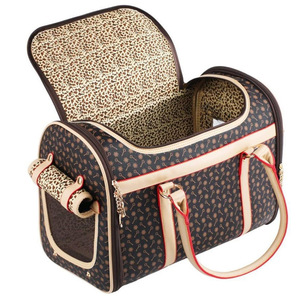 Transportín para Mascotas, Tamaño Grande, Redondo, Portátil, para Perros y Gatos, Color Blanco Café, Patrón en Relieve, Capacidad de 10L - Product Image 3