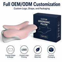 Oreiller en mousse à mémoire de forme moderne pour sommeil profond, rafraîchissant, hypoallergénique, ergonomique, certifié OEKO-TEX, logo personnalisé, vente en gros, OEM