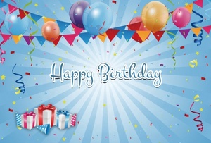 7x5ft <span class=keywords><strong>Aquarelle</strong></span> Fleur Anniversaire Photographie Toile De Fond 1st Anniversaire Toile De Fond - Product Image 5