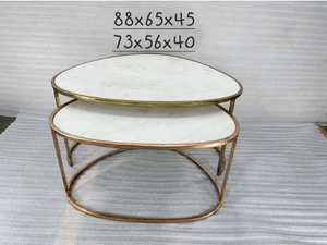 Handcrafted <b>Nesting</b> <b>Coffee</b> <b>Table</b> <b>Set</b> Modern Living Room Furniture Space Saving Side <b>Tables</b> for Home Apartment Hotel Lobby OEM - Product Image 2