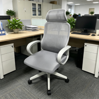 Chaises de bureau professionnelles à dossier haut en maille blanche, design optimal, vente en gros d'usine, pour la maison et le personnel