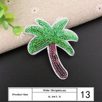 Patch brodé de sequins en forme de fruit, thermocollant, broderie informatisée, badge pour la décoration de vêtements