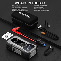 Démarreur d'urgence portable 12 V pour batterie de voiture, pour jusqu'à 10 L de diesel ou 7 L d'essence