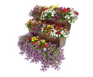 Pots de légumes personnalisés pour balcon chariot mobile à 3 niveaux pour la plantation de fleurs domestiques avec 4 roues et déplacement facile - Product Image 2