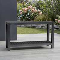 Table de salle à manger rectangulaire d'extérieur en aluminium pour jardin et loisirs