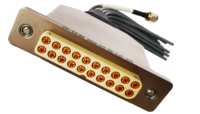 CLEC CN/SHA IP68 Rectangulaire 16P Mâle/Femelle, Prise PCB à Contact en Cuivre, Connecteur Micro-coaxial