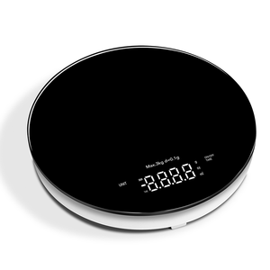 เครื่องชั่งครัวดิจิตอลขนาดเล็กพร้อมแท่นกระจกนิรภัย ใช้พลังงานจากแบตเตอรี่ ฟังก์ชั่นชั่งน้ำหนักอาหาร - Product Image 3