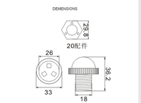 Module d'ampoule LED Kermis Lichten RGB Forain 26mm à points de lumière à bulles, étanche IP66 pour manèges et éclairage paysager
