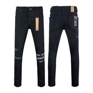 <span class=keywords><strong>Pantaloni</strong></span> stile Jeans Jeans Ksubing di alta qualità <span class=keywords><strong>Slim</strong></span> Fit medio dritti effetto baffi da <span class=keywords><strong>uomo</strong></span> - Product Image 2