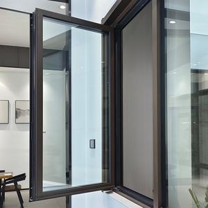 Fenêtres à battants en <span class=keywords><strong>aluminium</strong></span> moderne personnalisées, <span class=keywords><strong>double</strong></span> <span class=keywords><strong>vitrage</strong></span>, résistantes aux ouragans, stratifiées, insonorisées, à rupture de pont thermique - Product Image 6