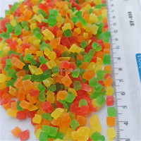 Fabriek Groothandel Bulk Kleurrijke 10Mm Gemengde Kleur Papaja Dobbelstenen Papaja Korrels Voor Fruit Thee Ingrediënten