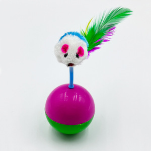 ของเล่นหนูพอลิเมอร์แบบมีขนในธีมแมวของ Pipi TAO ดีไซน์หนูขนนกไก่หลากสี - Product Image 5