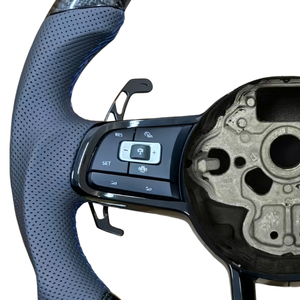 Volant sport en cuir et fibre de carbone, très demandé, pour Volkswagen Golf 7 Golf 6 MK7 MK7.5 Polo GTI Jetta Bora Santana <span class=keywords><strong>Caddy</strong></span> - Product Image 3