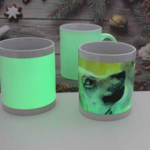 Taza de Cerámica Blanca Luminosa para Sublimación, Ecológica, Apta para Beber Directo, Ideal para Amantes de los Festivales, con Tapa, para Imprimir Fotos, Regalo - Product Image 1