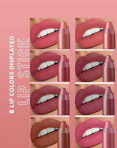 <span class=keywords><strong>Rouge</strong></span> à lèvres et gloss à lèvres en gel mat, application facile de la couleur, fini velours doux, formule durable, ne colle pas facilement, crayon à lèvres - Product Image 4