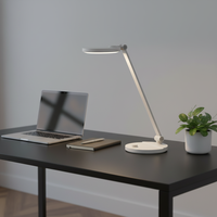 Lampe de bureau LED flexible et réglable à 3 températures de couleur, en ABS, simple, rotative, à gradation progressive, pour chambre, bureau, lecture, lumière de table DC
