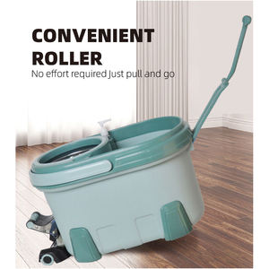 厂家直销360旋转一步清洁双驱动吸水拖把免提拖把桶套装带踏板离心拖把 - Product Image 5