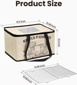 Faltbare Brotbox für Küchen pizza Elektrische Teigbox Brotteig-Proof box Erwärmung sauerteig mit Heizteig prüfer - Product Image 3