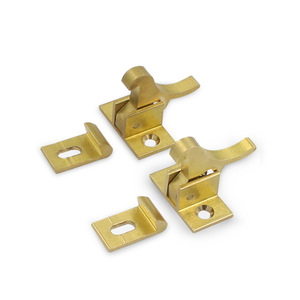 Loquet de fenêtre en laiton Suzhou Science Popularization, type 'Bird Clasp', à montage en surface, doré, avec verrouillage automatique, pour portes et fenêtres - Product Image 1