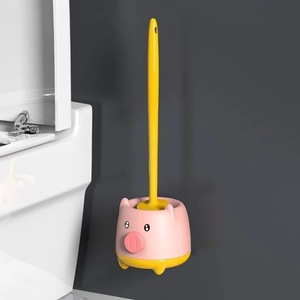 Brosse de <span class=keywords><strong>toilette</strong></span> domestique à long manche brosse de nettoyage de porcelet en plastique sans <span class=keywords><strong>angle</strong></span> mort pour le lavage des toilettes - Product Image 2