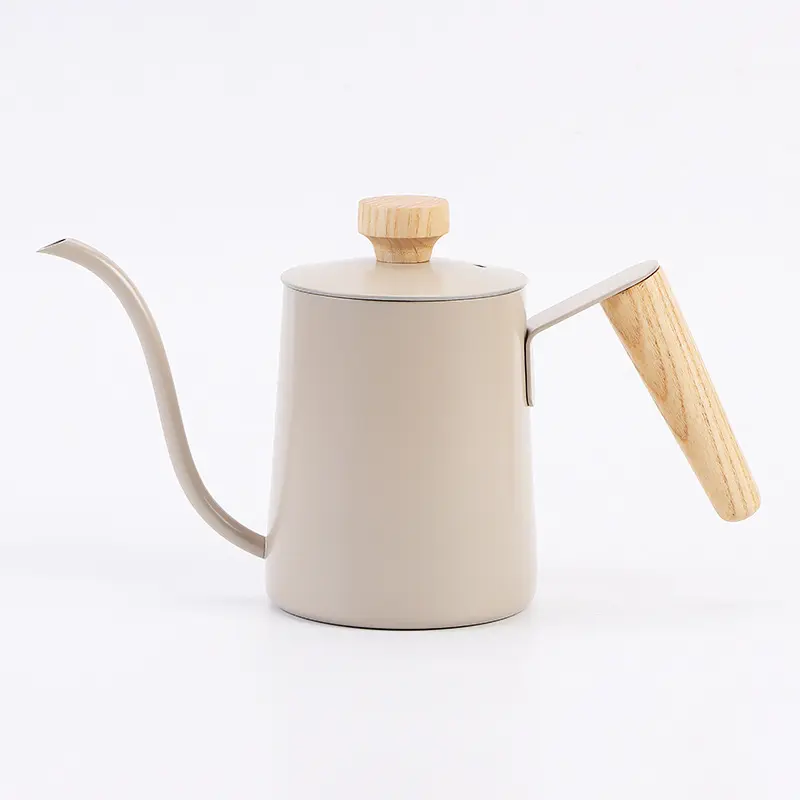 Klassieke 350 Ml Handgeperforeerde Koffie Theepot Houten Handvat Lange Mond Infuus Koffiepot