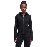 Chaqueta con Capucha para Mujer, Holgada, Informal, Deportiva, para Fitness, Sudadera Cortavientos, Cálida, para Yoga, con Cierre