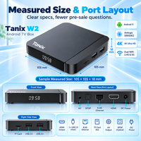 2026 Amlogic S905W2 Android TV Set Top Box Android 11 4GB 32GB 4K AV1 Dual WiFi Grosir Pemutar TV Android