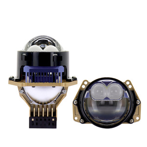 3 Inch Bi Xenon Projector <b>Led</b> <b>Headlight</b> 75W H4 H7 Universal 30000Lm 6000K With Laser Effect Dual Beam High Power - Product Image 2